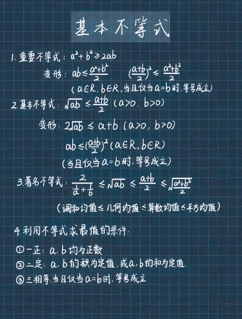 高中数学的不等式有哪些，高中数学中，我们通常学习哪些类型的不等式？