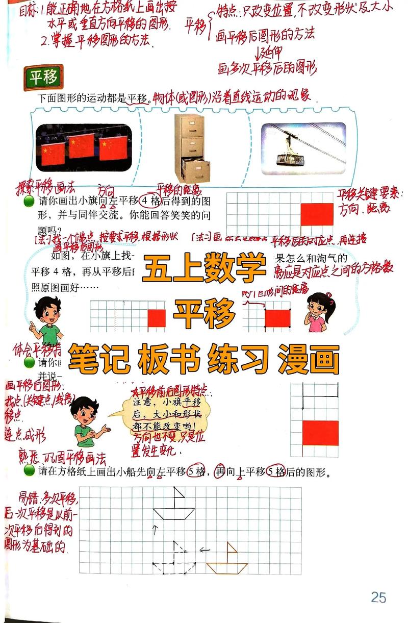 小学数学平移怎么记快，如何快速记忆小学数学中的平移概念？