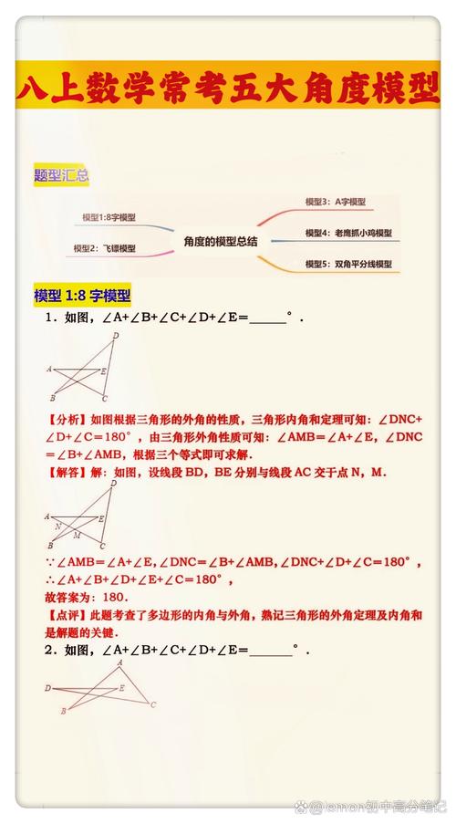 初中知识如何算角度数学，如何掌握初中数学中的角度计算方法？