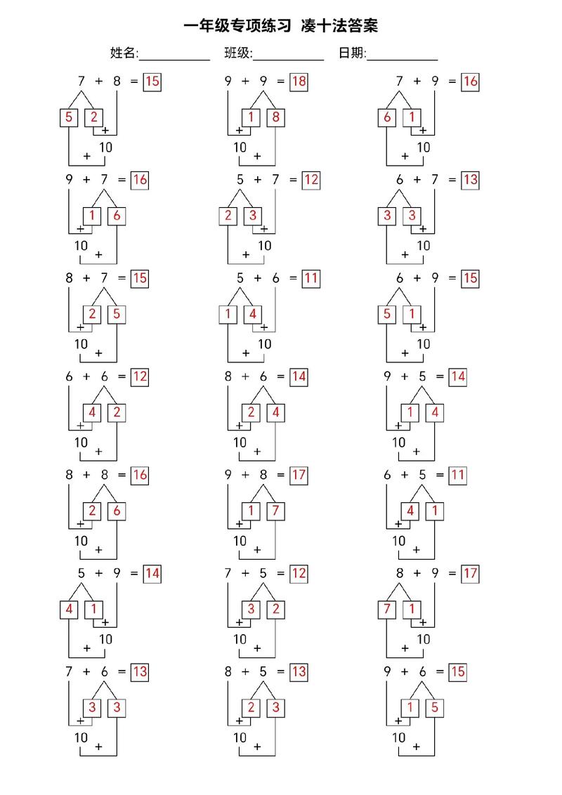 如何教小学生数学分解法？