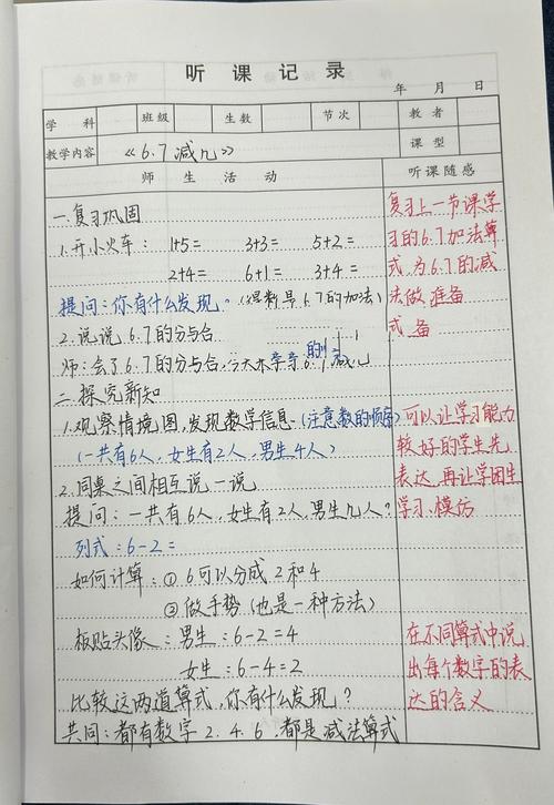 小学数学课堂记录方法与技巧有哪些？