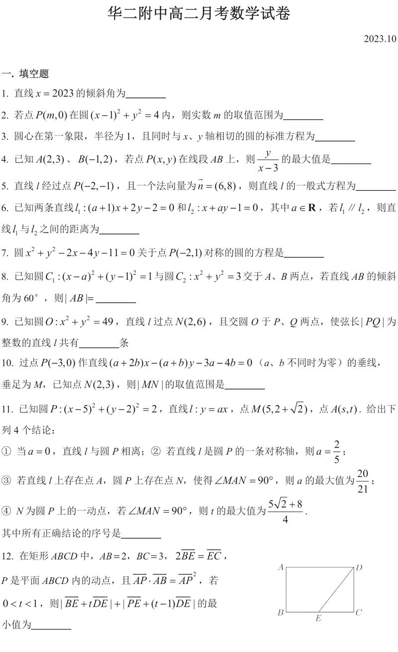 高中数学必考题有哪些？