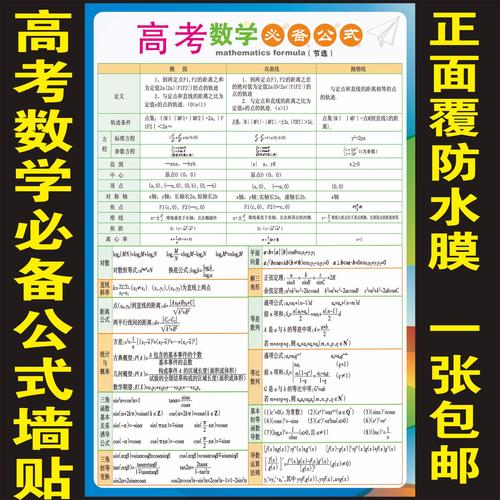高中数学知识贯口有哪些？