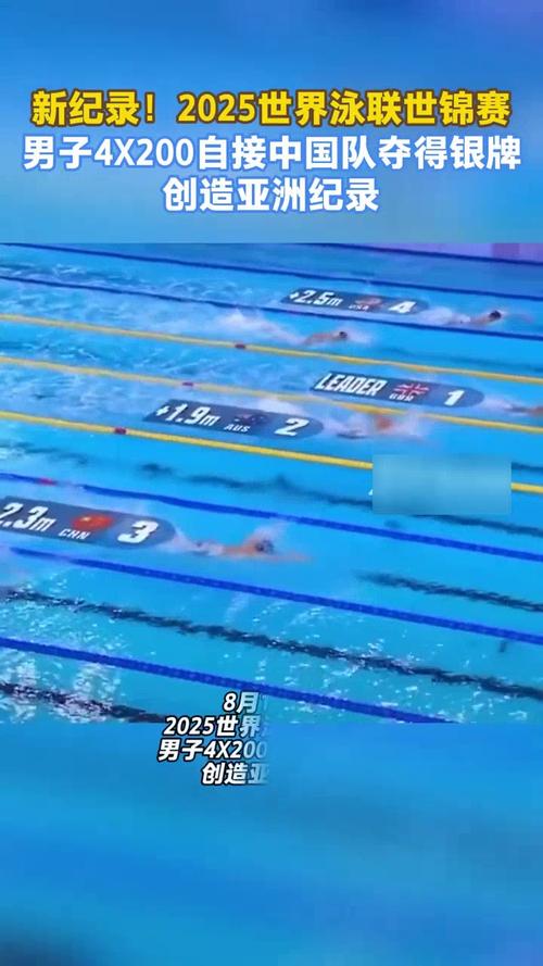 男子4X200接力中国队破亚洲纪录，创历史辉煌！