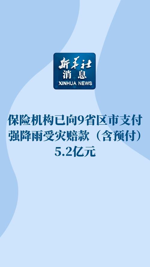 保险机构向九省区市支付受灾赔款总额揭晓