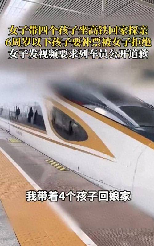 女子带四娃坐高铁遭要求补三张票，事件背后的真相