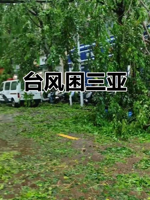 台风剑鱼袭击三亚，门窗受损严重