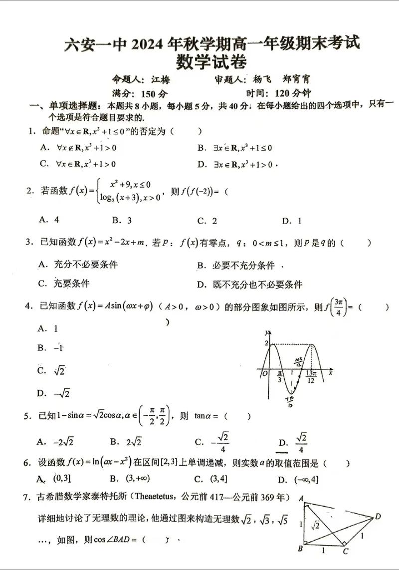 高中数学有哪些好的试卷推荐？