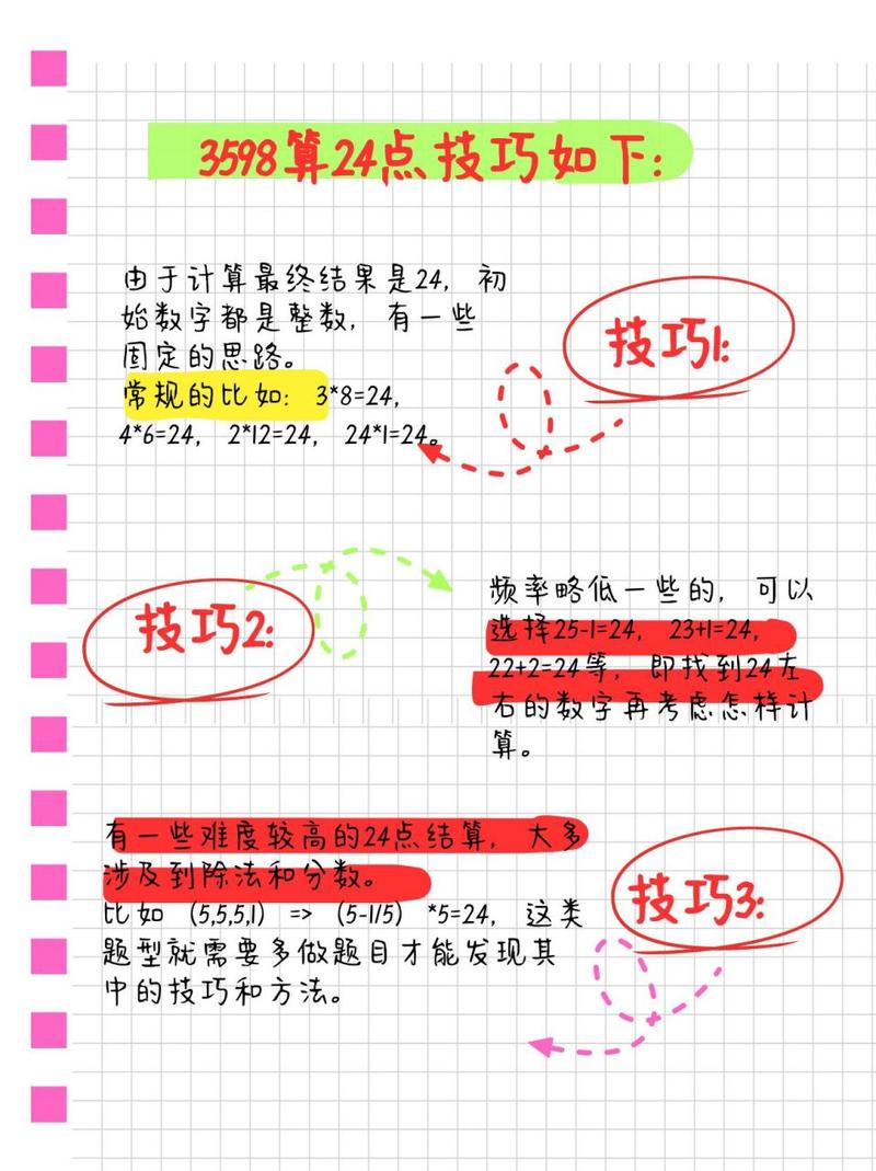 如何计算24点初中数学题？