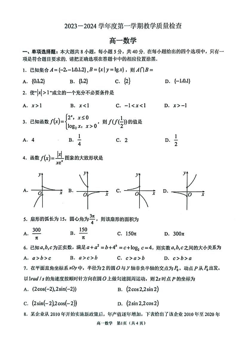 高中数学有哪些真题卷子？