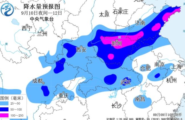 郑州及周边暴雨大暴雨核心区预警启动