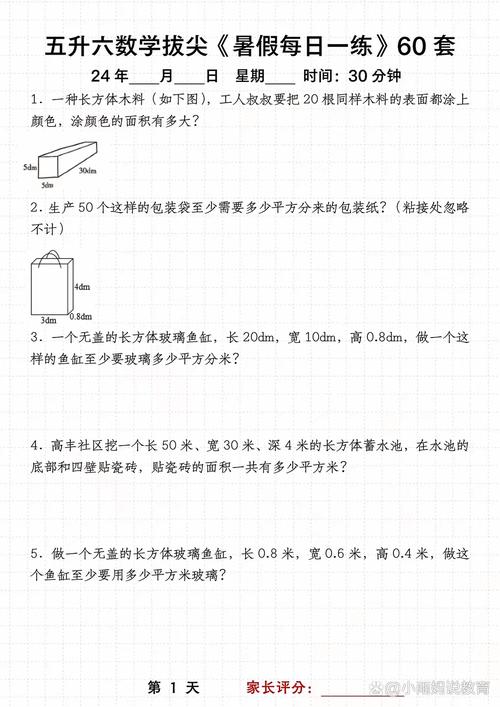 小学五升六数学题怎么做？