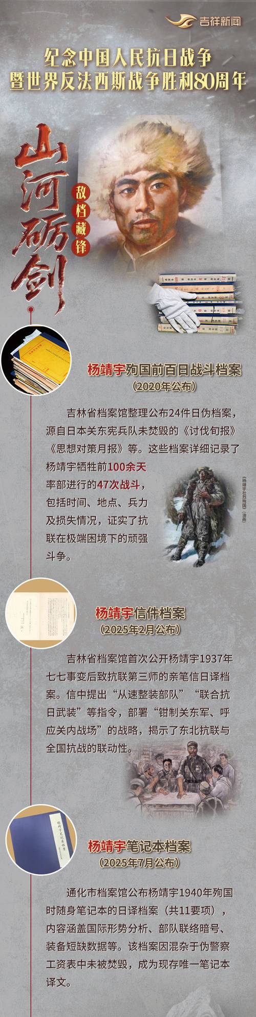 杨靖宇支队战旗荣归吉林，历史重现，精神永存