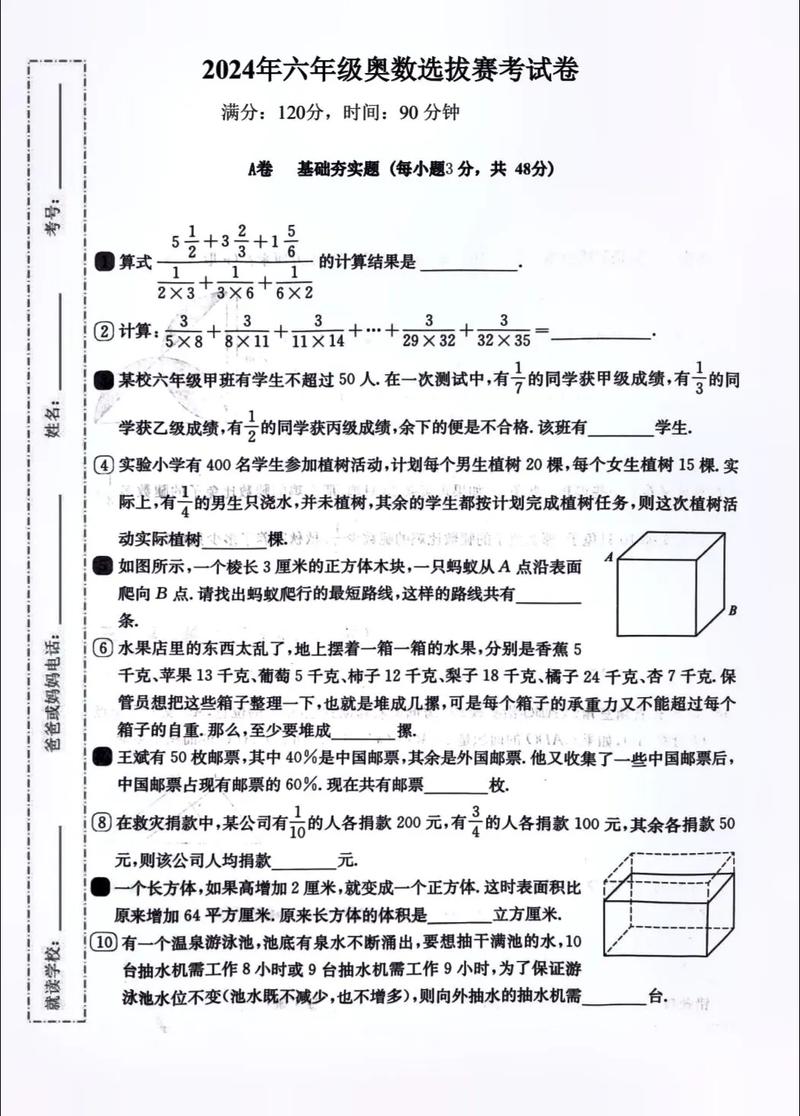 小学数学奥赛题怎么做？