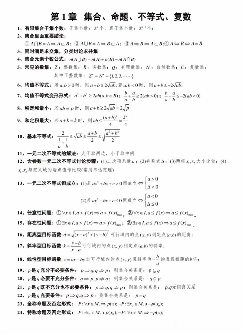 高中数学技巧篇有哪些题型？