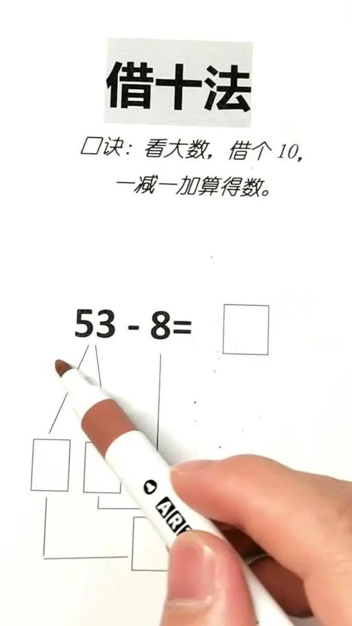 小学生怎么教借位数学题？