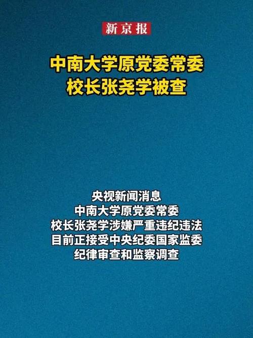 中南大学原校长张尧学被查，反腐风暴下的高校治理挑战