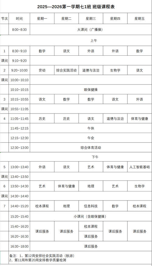 如何安排初中的数学课程表?