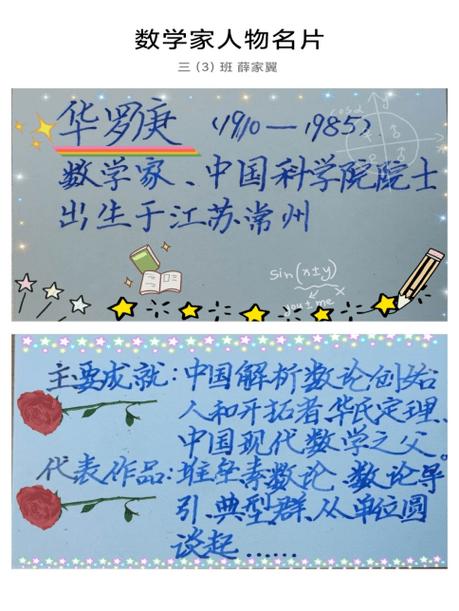 小学生怎么写数学家的简历?