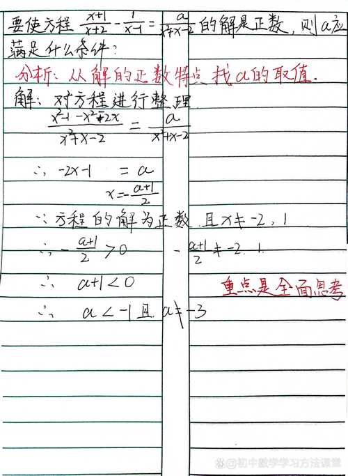 初中数学题步骤如何写好？