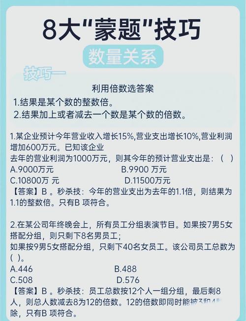 初中数学选择题蒙题技巧揭秘,有哪些有效方法能提高蒙对率?