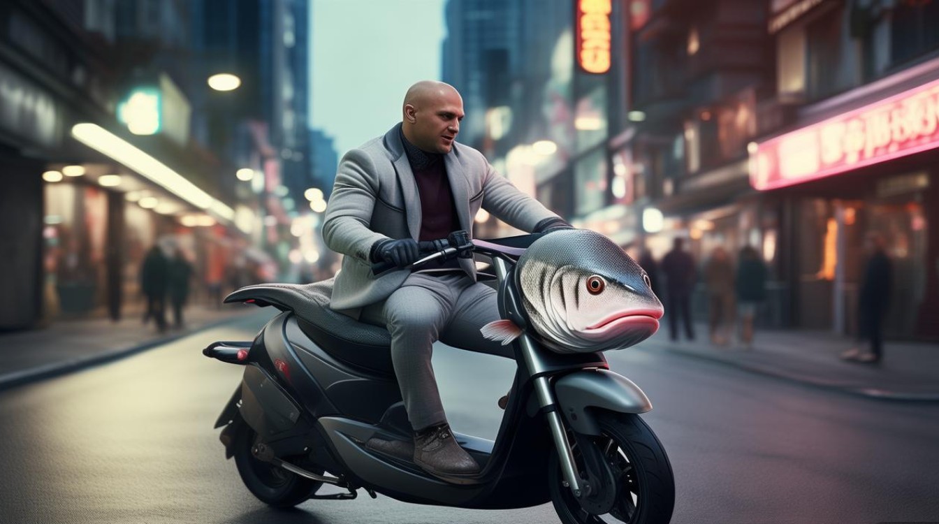 男子电动车后绑60斤大鱼巡游，炫富行为是否合适？引发社会争议！