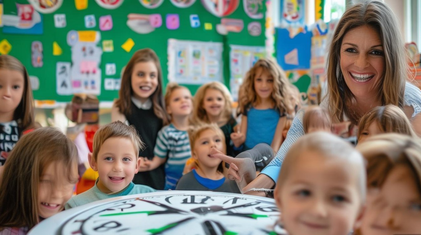 如何教小学生用英语描述数学钟表?