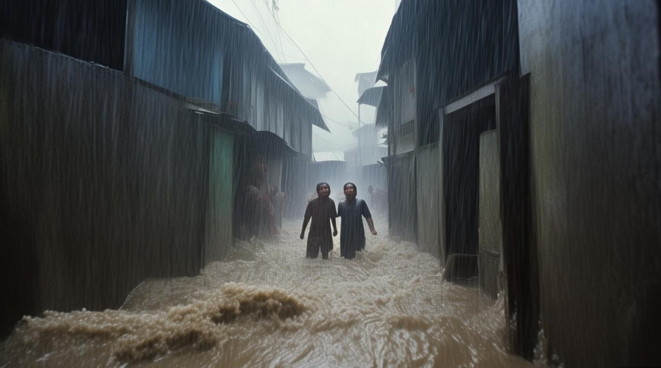 密云暴雨致村民家门前惊险一幕，开门瞬间水冲门扉，村民如何逃生？