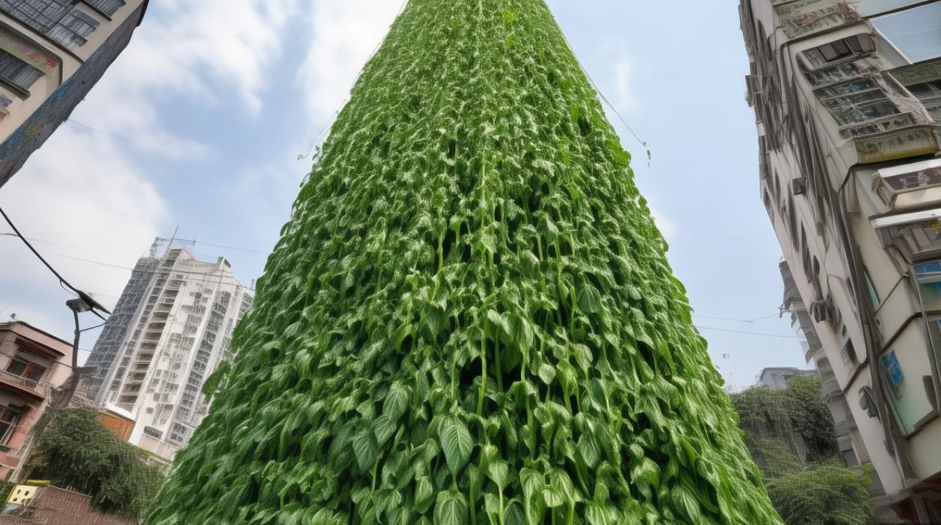 浙江居民楼空心菜瀑布奇观，是人为景观还是自然奇观？