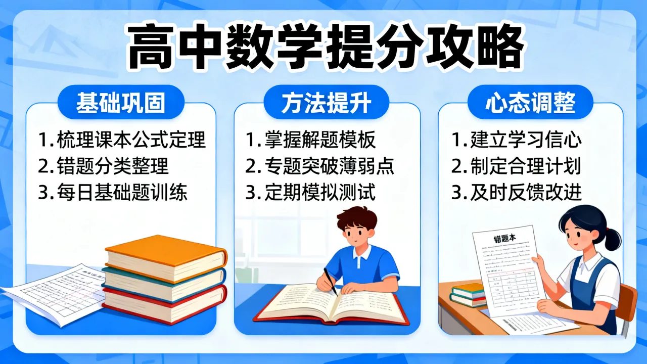 高中数学如何提高，成绩差还有救吗，怎么快速提分