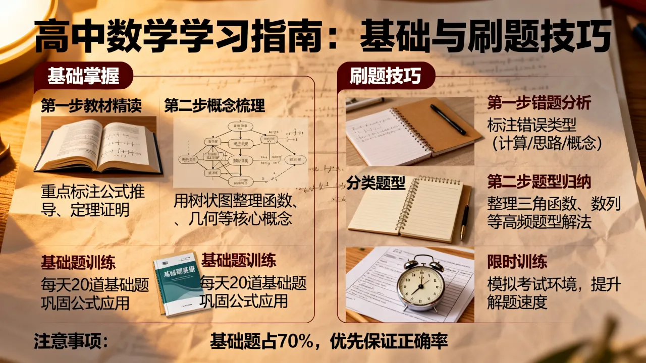 如何学高中数学?掌握基础与刷题有什么技巧?