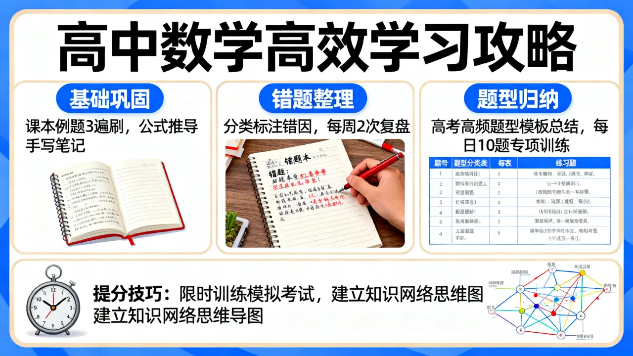 如何学好高中数学，学霸高效学习方法有哪些？，高中数学提分技巧