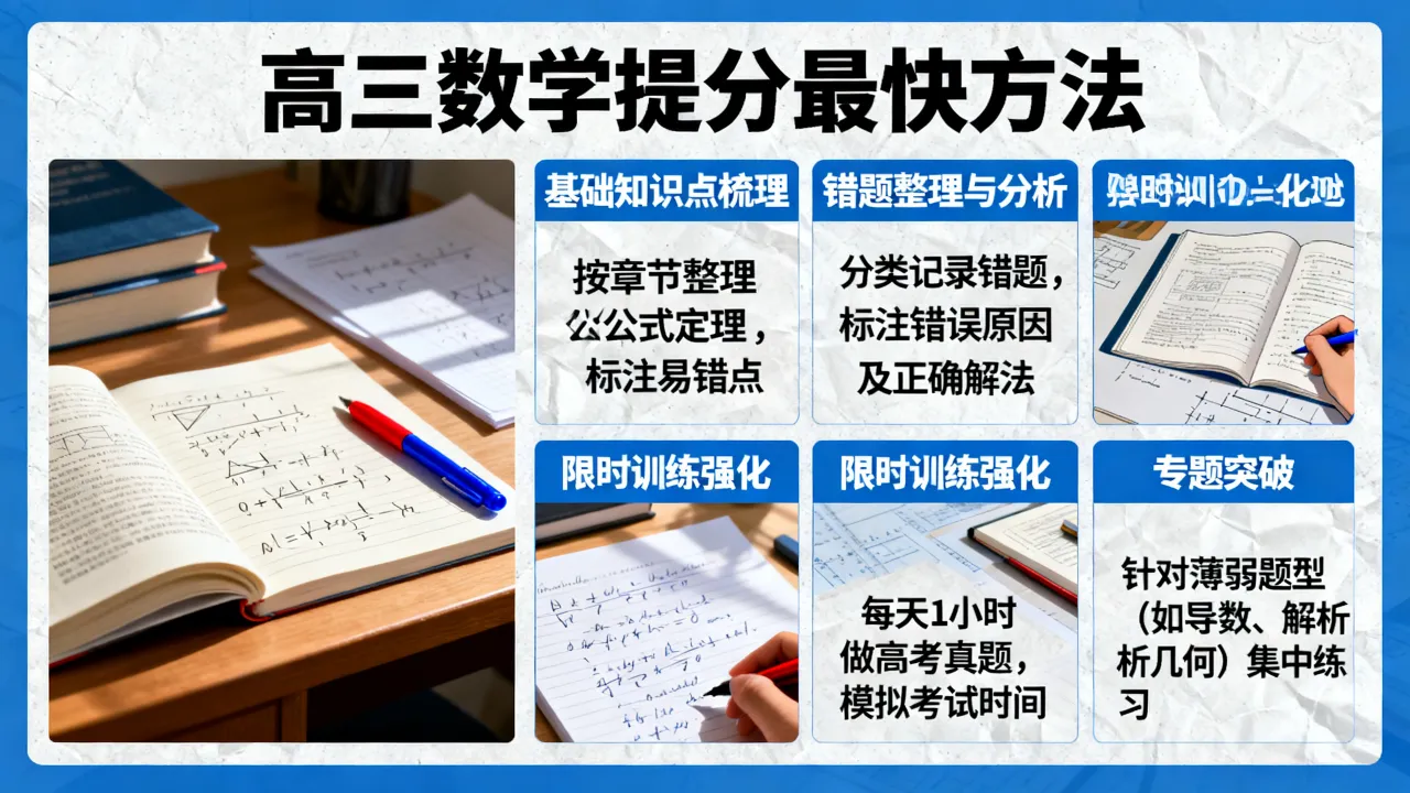 如何提高高中数学成绩,高三数学提分最快的方法有哪些?