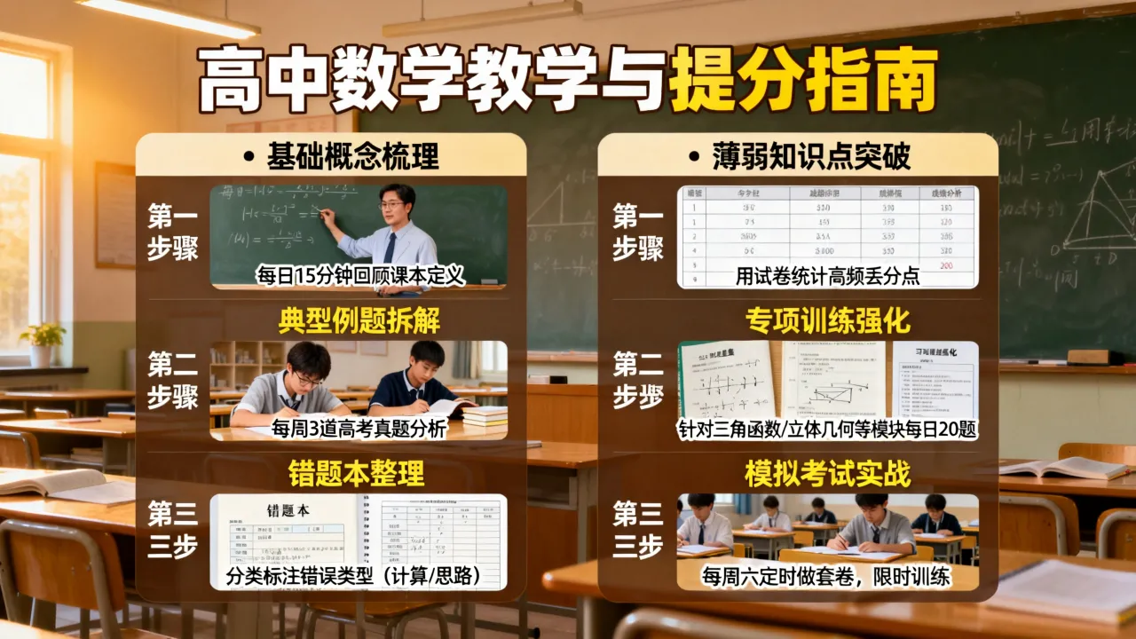 如何教好高中数学，高中数学成绩差怎么快速提分最有效？
