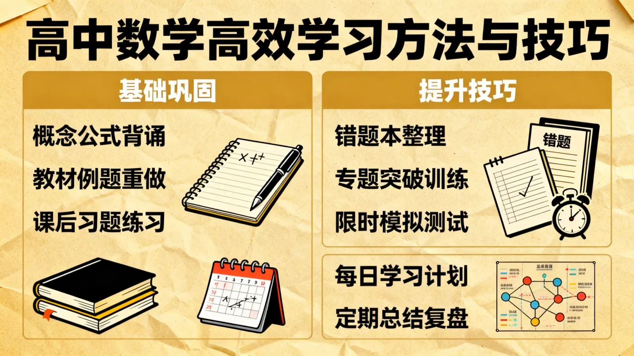 如何学好高中数学的方法?有哪些高效学习技巧?