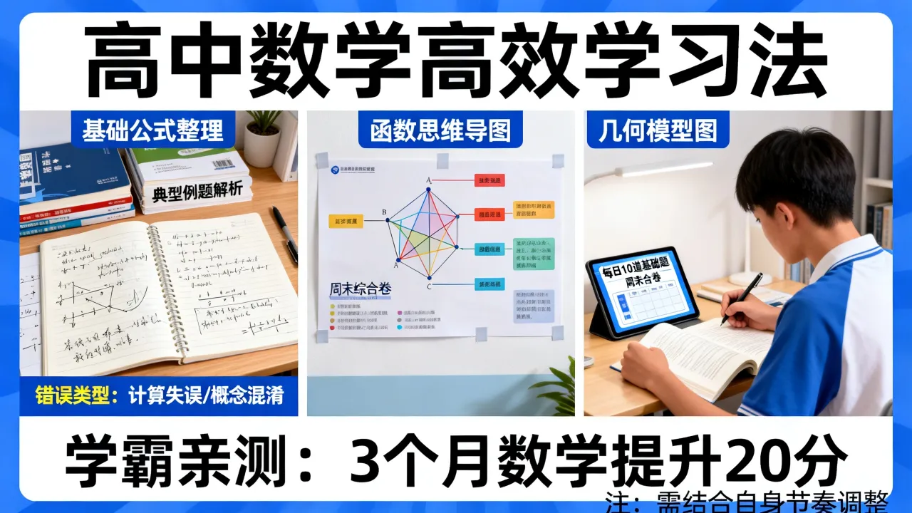 高中数学如何学习，学霸都在用的高效学习法有哪些？