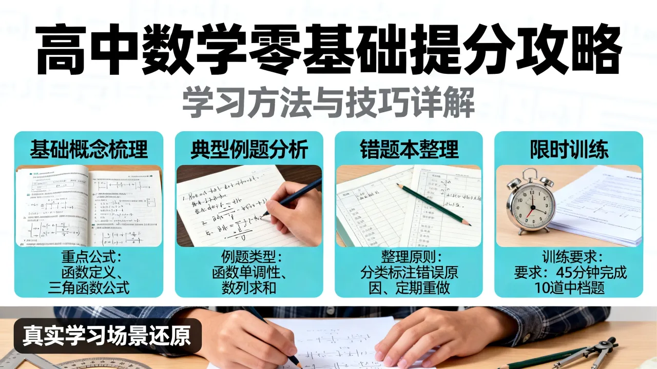高中数学如何才能学好，零基础提分技巧有哪些