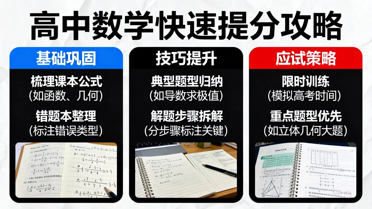 如何提升高中数学成绩，高中数学怎么快速提分？