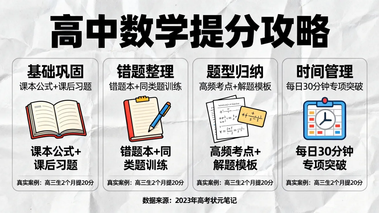 高中数学如何应对?数学成绩差怎么快速提分,高中数学学习方法技巧