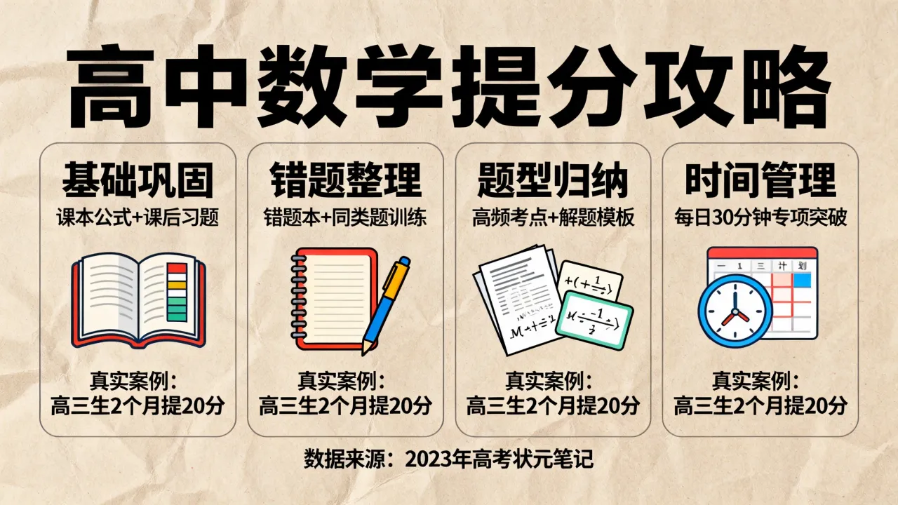 高中数学如何应对?数学成绩差怎么快速提分,高中数学学习方法技巧