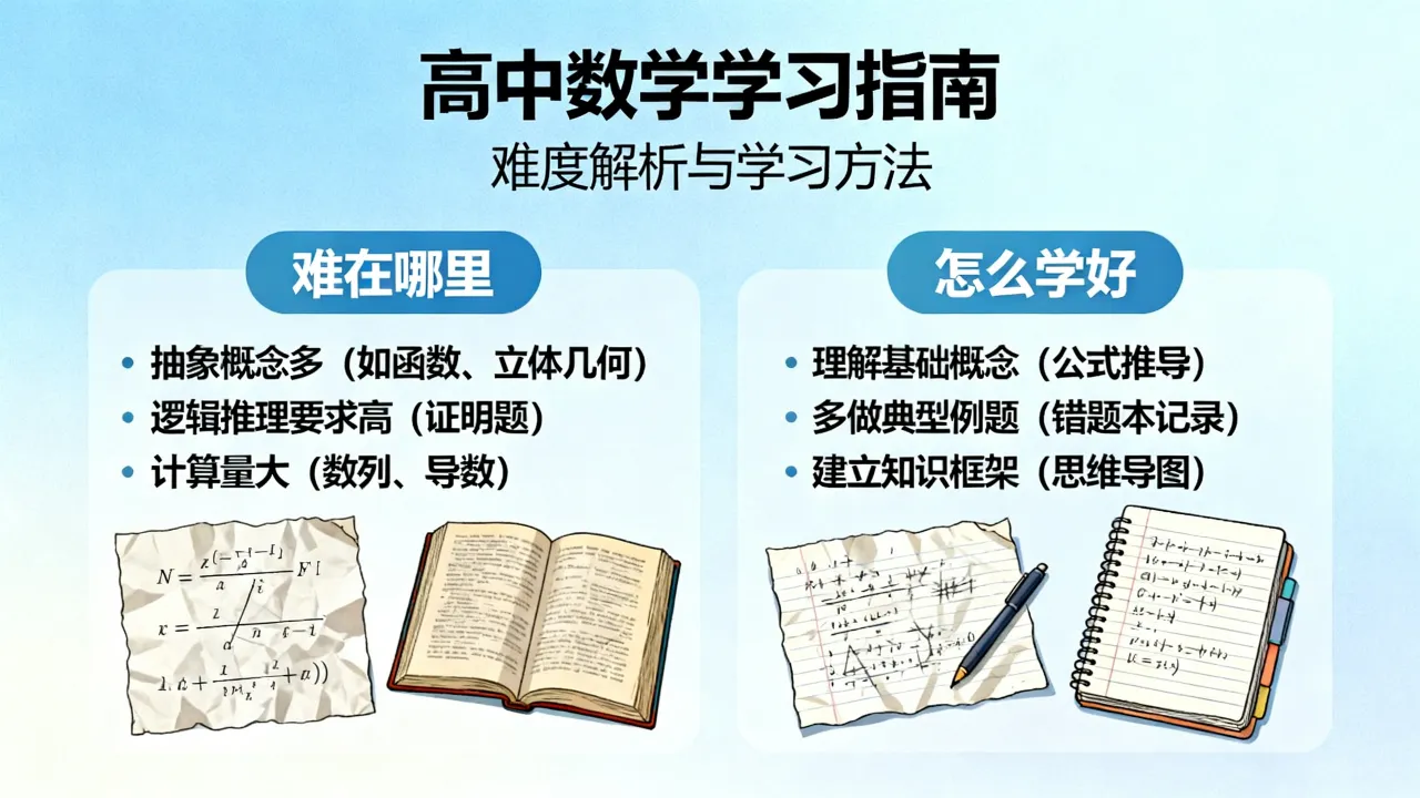 如何形容高中数学？高中数学到底难在哪里，怎么学好？