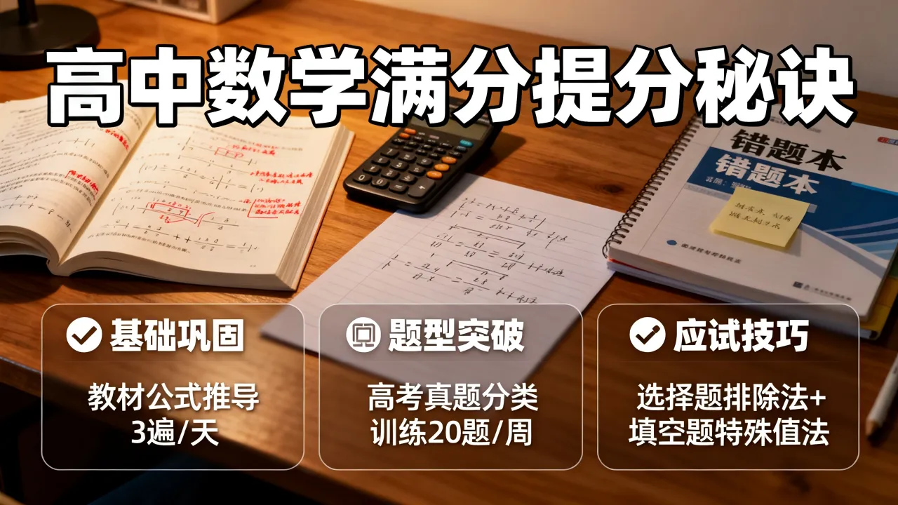 高中数学如何拿满分？学霸的提分秘诀是什么