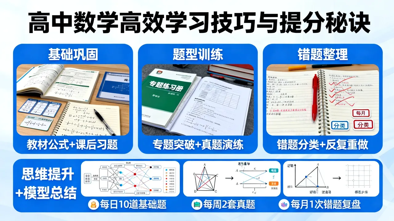 如何学好高中数学的方法和技巧？有哪些高效学习技巧，高中数学提分秘诀