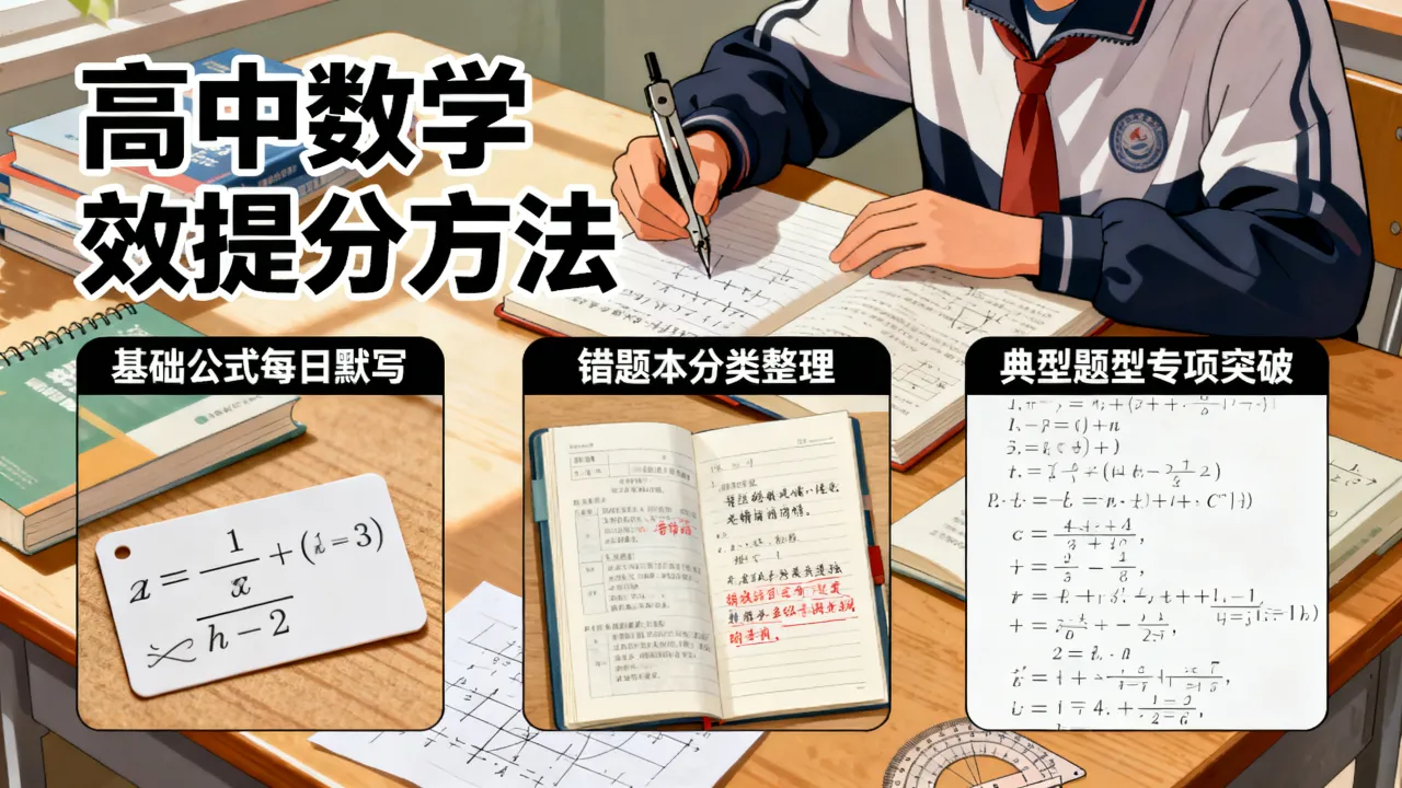 高中数学如何能学好，有哪些高效提分学习方法？