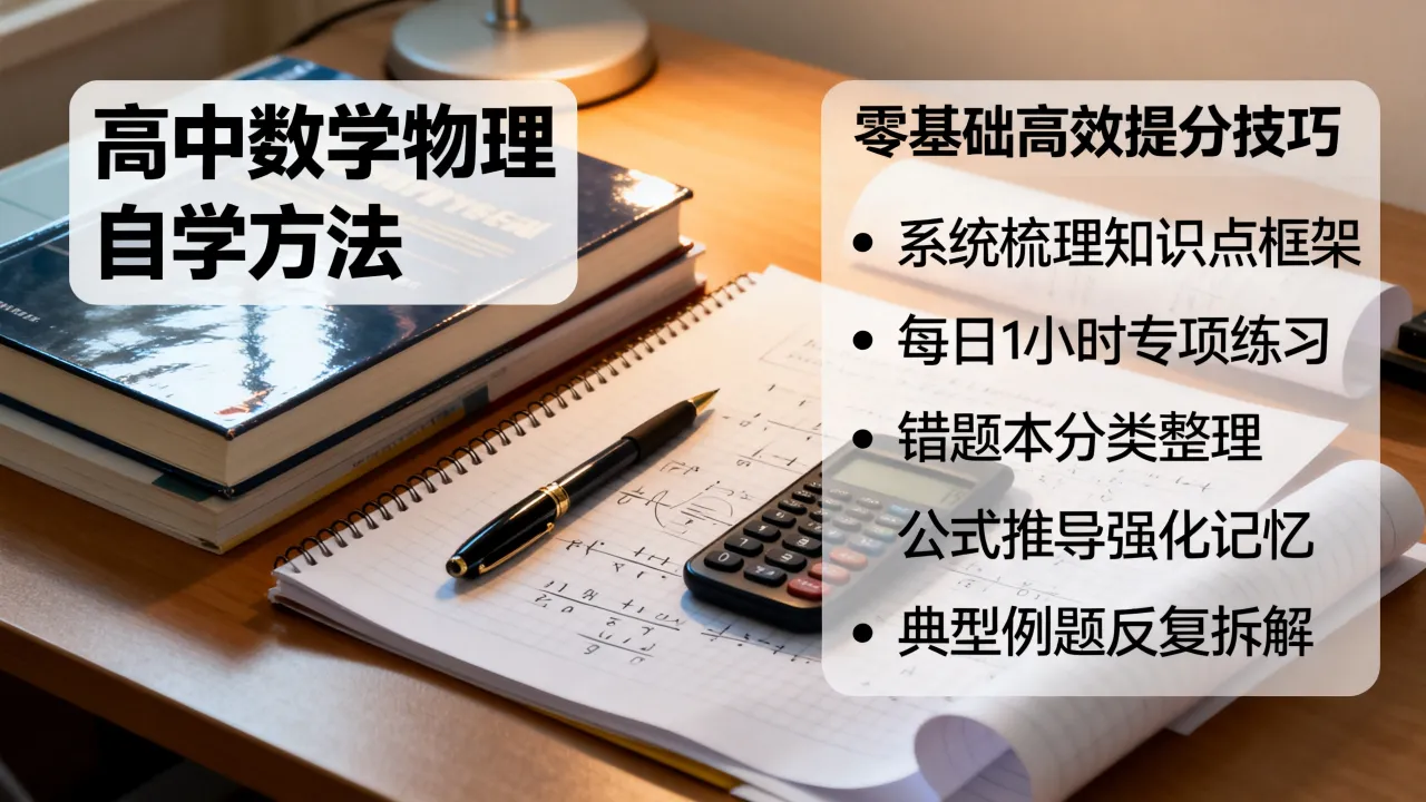 高中数学物理如何自学？零基础高效提分技巧有哪些？