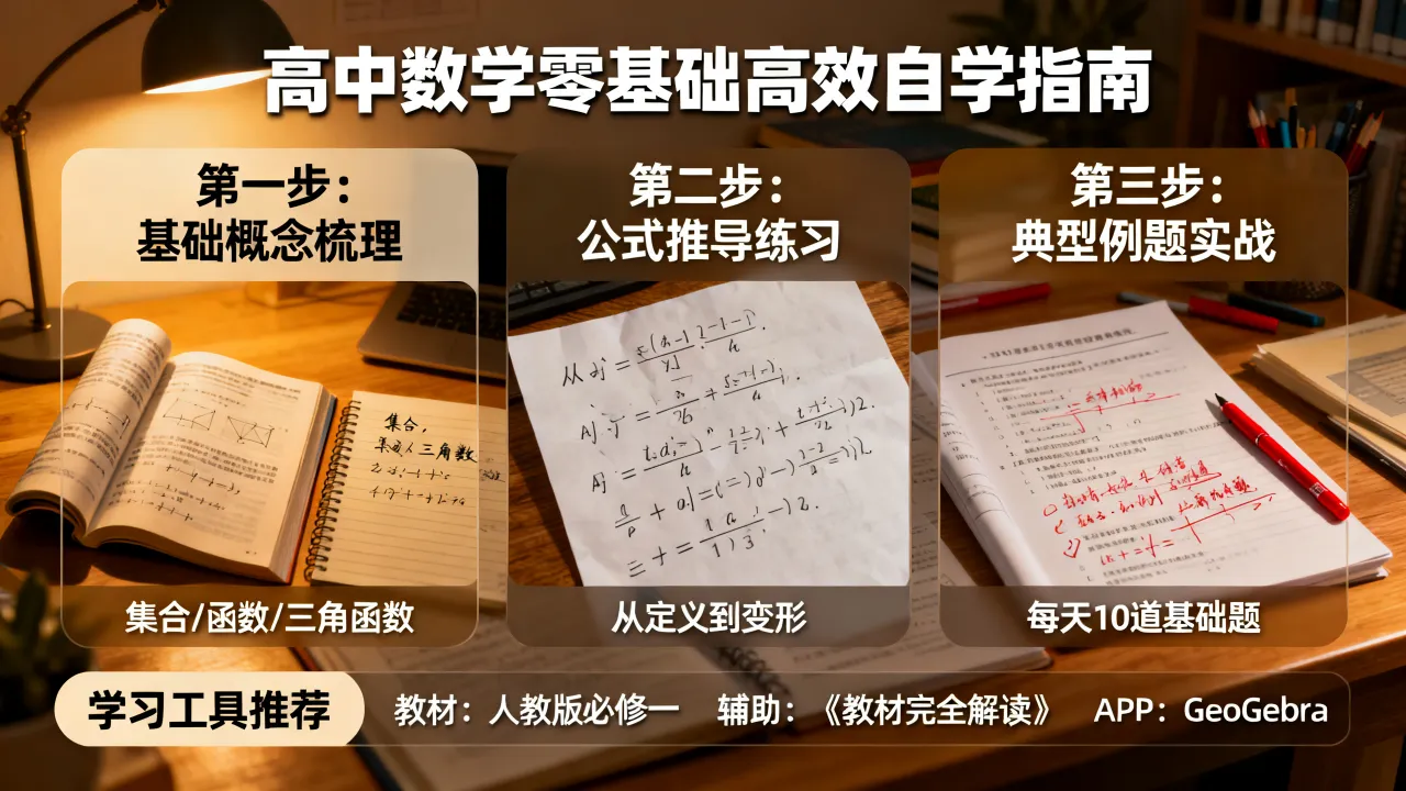 高中数学如何提前自学?零基础高效入门方法有哪些