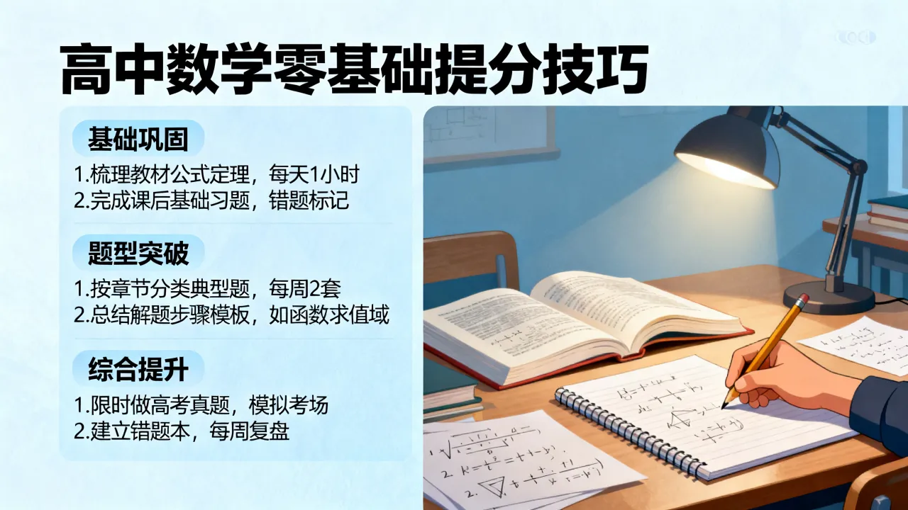 如何可以学好高中数学，零基础提分技巧有哪些？