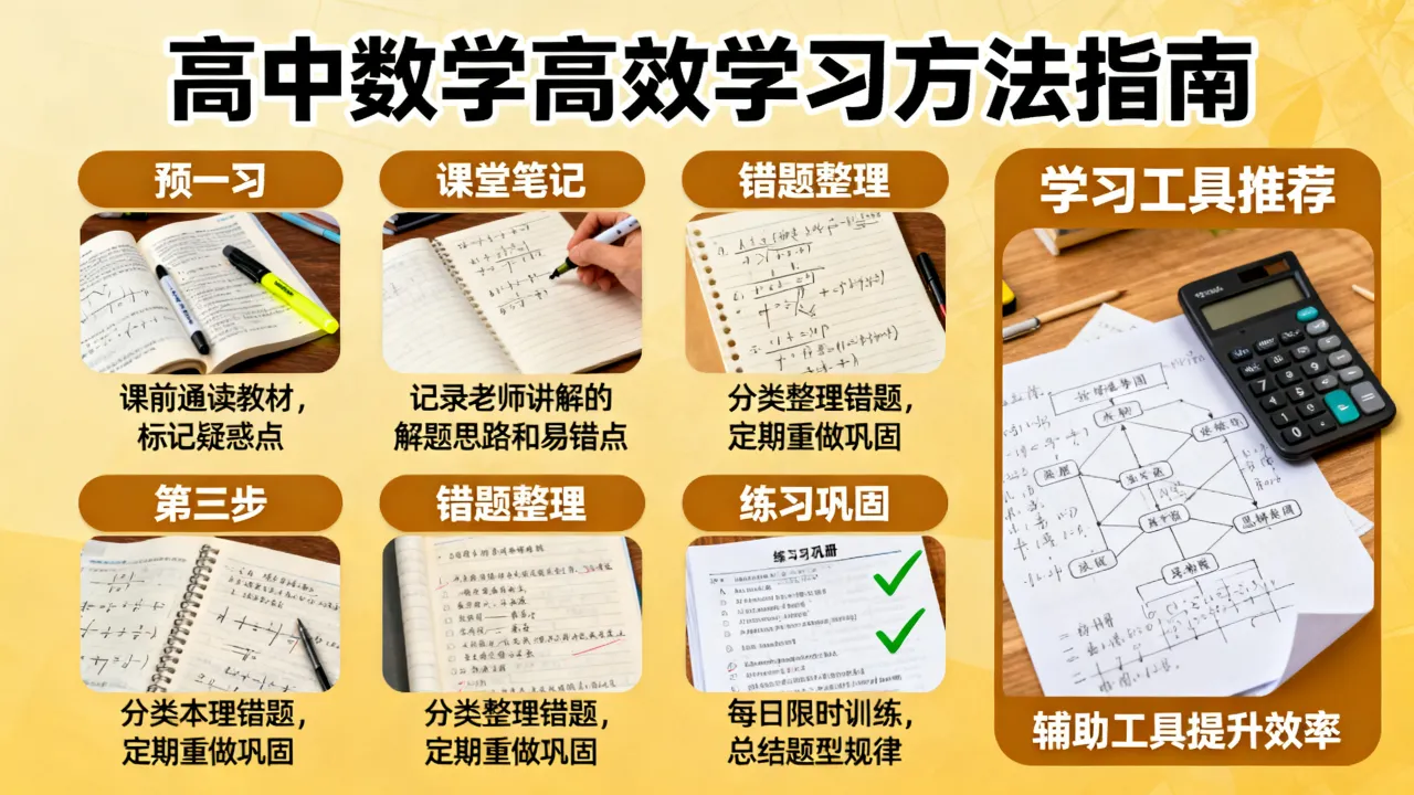 高中数学如何能学好，有哪些高效学习方法？