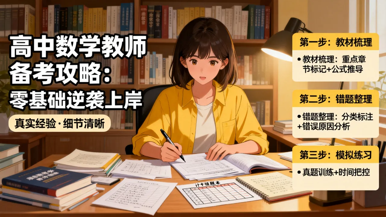 如何备考高中数学教师？零基础逆袭上岸经验，备考攻略