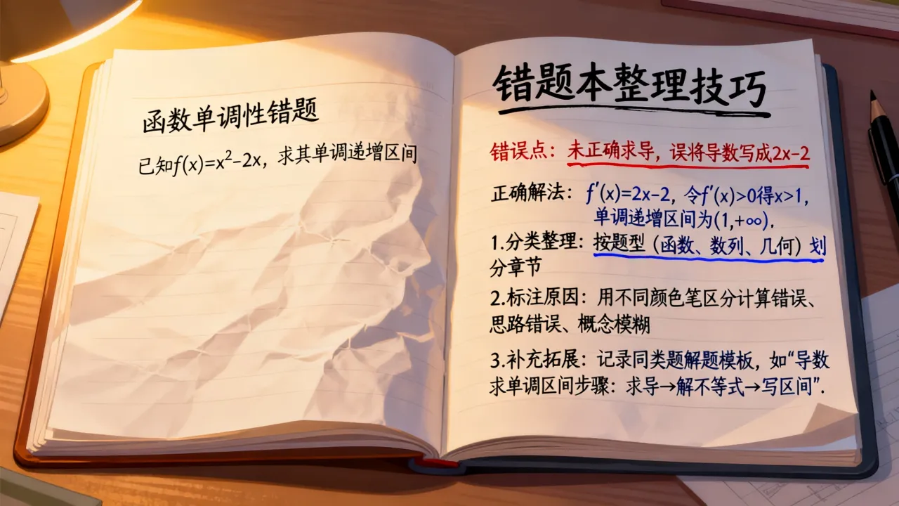 高中数学错题本如何做，错题本整理技巧有哪些？